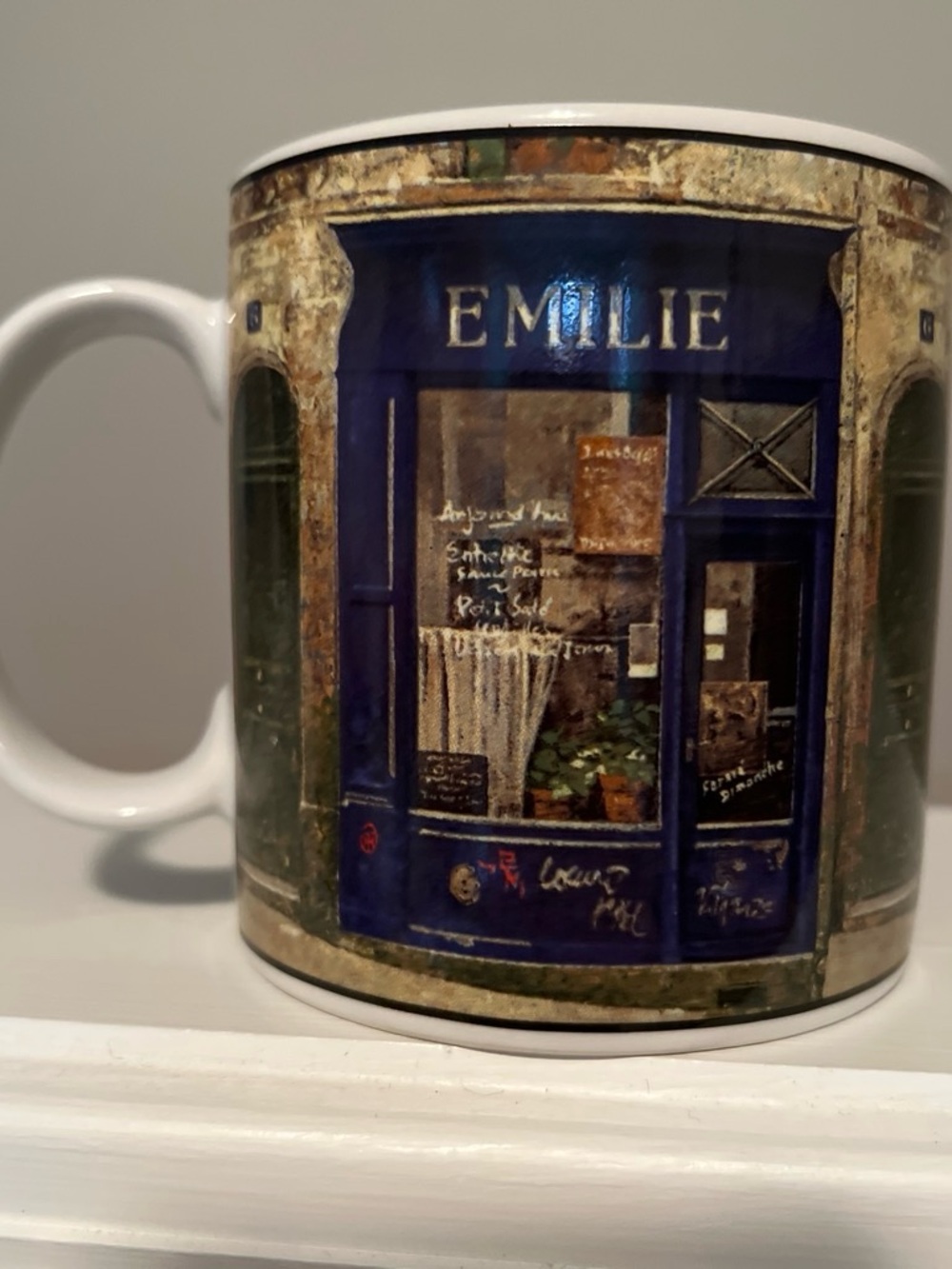 Blue Shopfront Ceramic Coffee Mug -